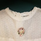 Vintage Infant Baby Toddler Girl Dress Pink   White Dotted Swiss Size 9-12 Mos 
