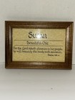 Vintage Solid Wood Framed Print      susan    Name Definition religious Text   7 5x10   