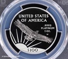 2017-w  100 Proof 1 Oz Platinum Eagle Statue Of Liberty Pcgs Pr 69 Dcam