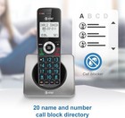 At t Cordless Home Phone 2 Handsets Call Block Caller Id Duplex Speakerphone