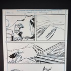 Original Comic Art Interior Page Signed Scott Reed Sketch Superhero Action