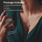 6 Pack Refillable Spray Bottles Perfume Atomizer  100ml 3 4oz Glass Empty Fine M