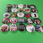 New Wave Rock 1  Pinback Button Set  includes All 25 Pins  80s Pop Classic Rock