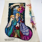 Vintage Bucilla Nativity Needlepoint Christmas Stocking 60755 Almost Finished