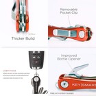 Keysmart Rugged - Multitool Key Holder For Keychain W bottle Opener And Pocke   
