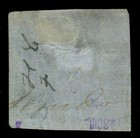 Mexico 1867 Provisional Issues- Guadalajara  Un Peso  White Sc  24a Used -crease