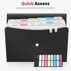 Expanding File Folder  13 Pocket Accordion File Organizer  Monthly Black