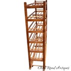 Antique Country Store Bakers Rack Cart Rolling Bookcase Shoe Factory Oak 1920