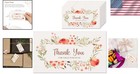 Floral Thank You For Purchase Cards 100 Bulk Pack Business Card Size Elegant