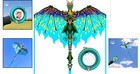 Family-friendly Green Dragon Kite 51    Perfect For Beginners - 300ft String