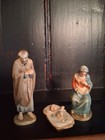 Anri Italy Hand Painted Wood Nativity Scene Set W  Stable Mary Joseph Sheep