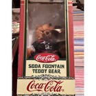 Coca-cola Soda Fountain Teddy Bear Collection Set Of 4 Collectible Plush Toy