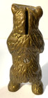 Vintage Rare Standing Bear Solid Brass Bear Standing Money Bank Piggy Bank 5 75   