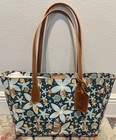 Disney Dooney And   Bourke Epcot Flower Garden Festival Orange Bird Tote Bag Nwt
