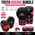 Kids Youth Boxing Set 4oz 6oz Gloves Focus Mitts Wraps Mouthguard Training Kit