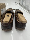 Ll Bean Handsewn Moccasin Slippers Men   s Size 11 M Flannel Lined Leather 212164