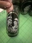 Arby   s Full Set Of 6 Collectors Series Glasses Black   White Movie Stars 1979