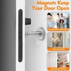 Magnetic Door Stop Holder Home Safety Stopper Guard Office Fitting Screws Catch