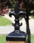 Fleur De Lis Finial Fence Post Cap For 4x4 Wood Post  French Fleur-de-lis Symbol