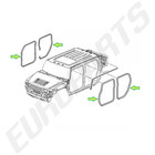 2003-09 Hummer H2 Suv 5-piece Rubber Seal Weatherstrip Set For Doors   Liftgate