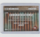 Topps Walking Dead Evolution James Allen Mccune jimmy Autograph Card   99 