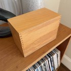 Vintage Handmade Wooden Storage Recipe Box Herbert
