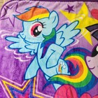 Franco My Little Pony Plush Fleece 38    X 46    Childs Blanket Throw Purple Rainbow