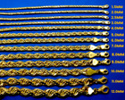 14k Yellow Gold Solid Rope Chain Necklace Bracelet Diamond Cut 4mm-12mm 7 -30 