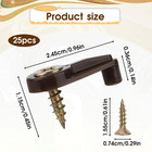 Glass Retainer Clips 25 Pcs Cabinet Clips 4mm Plastic Mirror Holder Kit 