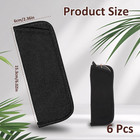 6 Pack Slip In Eyeglasses Cases Soft Reading Glasses Pouchs Fabric Spectacle New