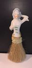Vintage Porcelain Half Doll Lady Vanity Crumb Brush Whisk Broom Lot Of 2