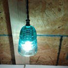 Vintage Glass Insulator Pendant Light Antique Industrial Hanging Lamp Steampunk