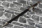 1800 s Old Turkish Yataghan Knife Long Sword Ottoman Leather Scabbard