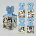 12pk Bluey Party Favor Boxes - 6 Blue   6 Peach Heart Top Kids Birthday Treats