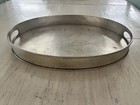 Rh Restoration Hardware Vintage Hotel Silver Oval Tray Medium W  Handles