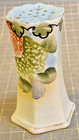 Antique Floral Flower Hatpin Holder Porcelain Hand Painted H