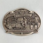 Vintage Belt Buckle Colonial Firefighting Newsham Engine Brass Made In Usa 1994