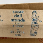 Nib Kaiser Doll Stands 1 Doz  2600 For 14  - 22    Dolls Wired Vtg