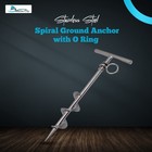 Marine City 304 Stainless Steel Spiral Ground Anchor For Mooring 4 5  X 10-5 8 