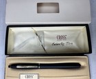 1980s Cross Selectip Classic Black 2505 Rollerball Pen Boxed Matte Gold Trim