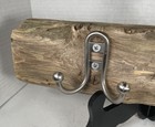 Driftwood Hat Towel Coat Hanger 2 Hooks Cabin Decor Kitchen Bath See Description