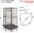 63  X-large Corner Bird Flight Cage Cockatiel Parakeet Parrot Metal Seed Skirts
