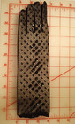 Well Made Vintage Middy Gloves Black Stretch Fishnet Hand Stitched Sequins Beads