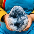 5lb Natural Blue Celestite Geode Quartz Crystal Mineral Specimen Healing
