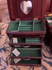 Vintage Wood Jewelry Box With Drawers