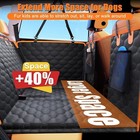Dog Car Seat Cover For Back Hard Bottom Extender For Dogs - Supports 400lbs Pet
