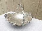 Antique Webster   Art Nouveau Silver Plated Brides Basket Grape Motif 11 75 x10 