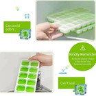 Ice Cube Tray  4 Pack Silicone Ice Tray  14 Ice Cube Molds With Lids  Stackable
