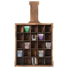 25 Shot Glass Display Case Wall Mounted Shot Glass Holder Shelf Home Bar Decor