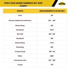 Pony Regular Horse Leather Driving Harness- Complete Set - Leather - Tan   Black